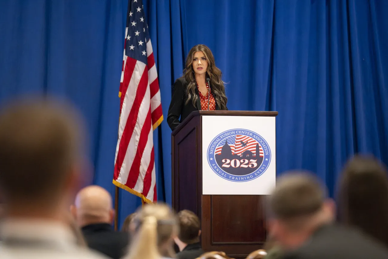 DHS Secretary Kristi Noem Speaks at NFCA Training Event (003) Image: DHS Secretary Kristi Noem Speaks at NFCA Training Event (003)