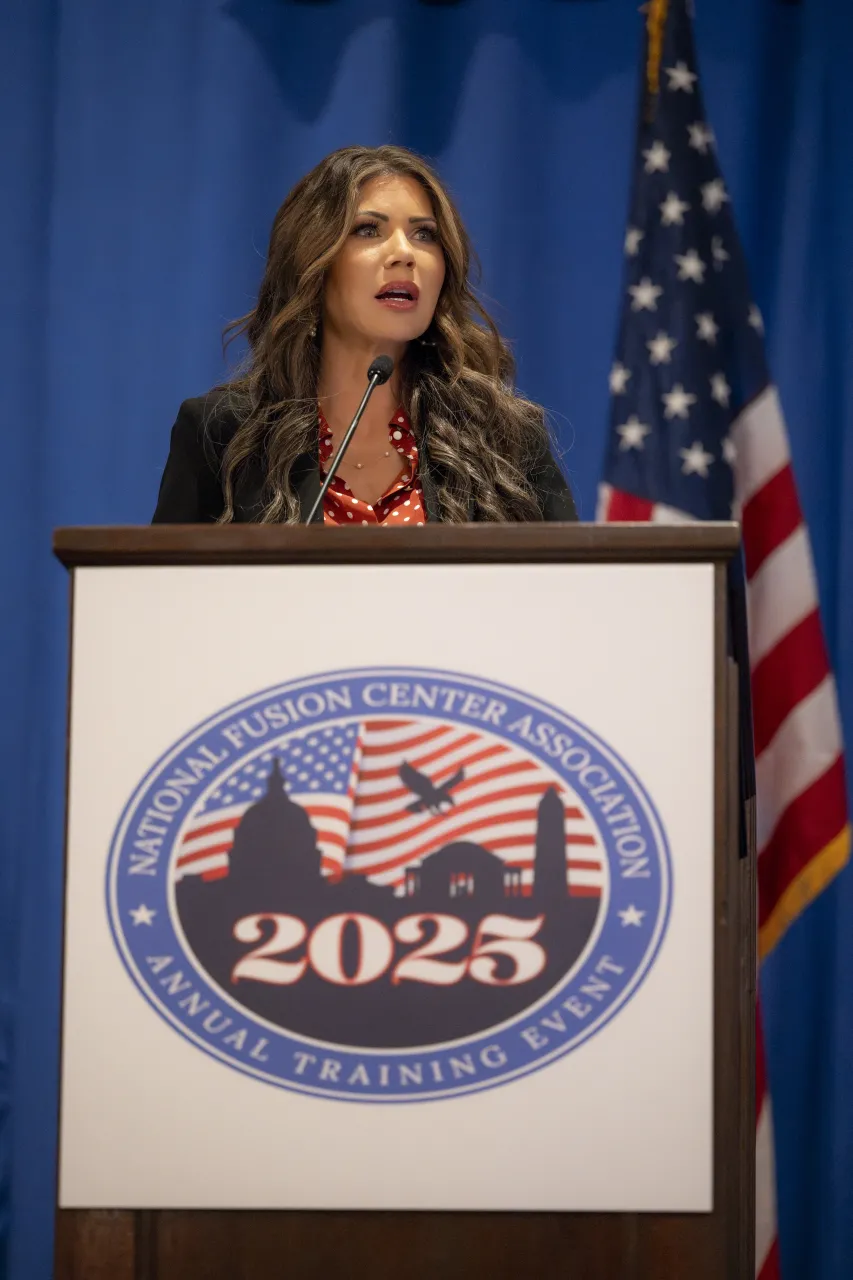 DHS Secretary Kristi Noem Speaks at NFCA Training Event (004) Image: DHS Secretary Kristi Noem Speaks at NFCA Training Event (004)