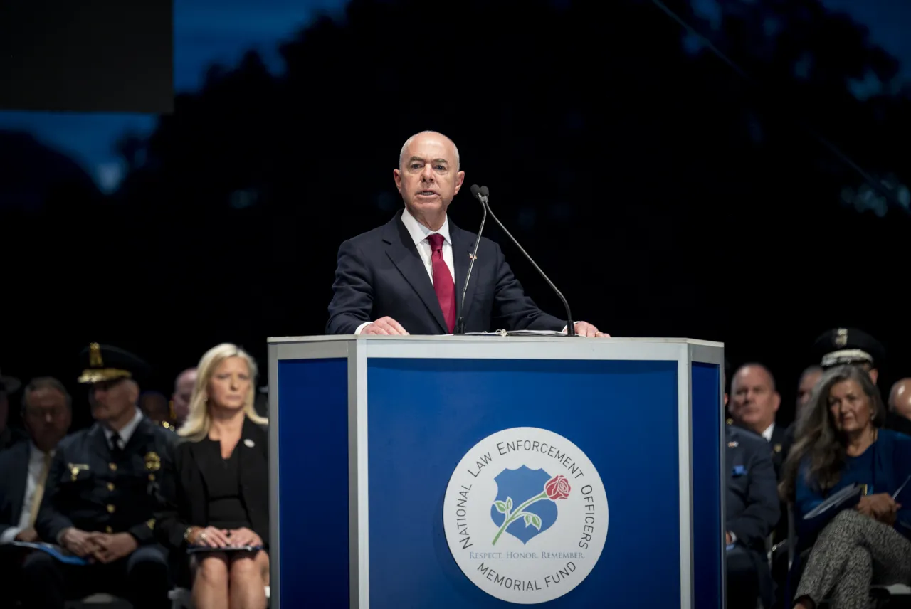 DHS Secretary Alejandro Mayorkas Participates in NLEOMF Candlelight Vigil (017) Image: DHS Secretary Alejandro Mayorkas Participates in NLEOMF Candlelight Vigil (017)