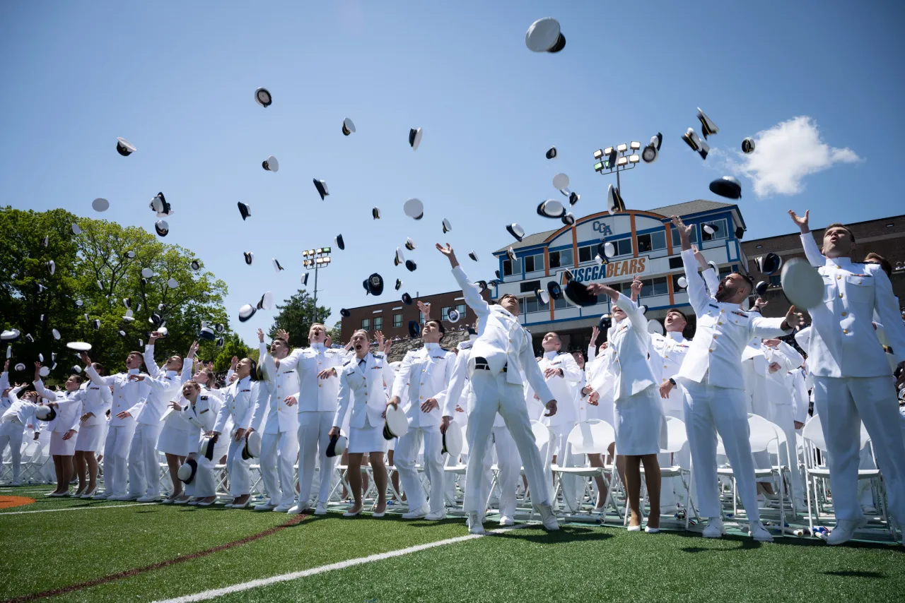 DHS Secretary Alejandro Mayorkas Delivers Remarks at USCG Academy Commencement Address 2023 (065) Image: DHS Secretary Alejandro Mayorkas Delivers Remarks at USCG Academy Commencement Address 2023 (065)