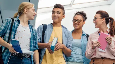 four high school students