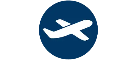 White airplane with blue background