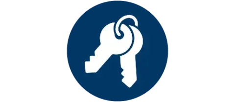 Two keys with blue background