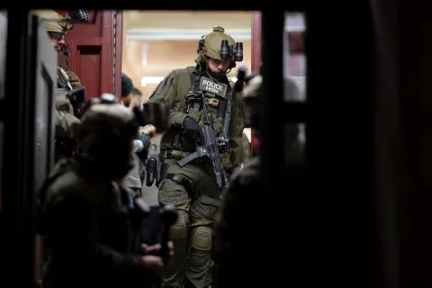 Caption: <p>ICE, DEA, Secret Service, NYPD, ATF New York, and the U.S. Marshalls participated in the immigration raids. </p>