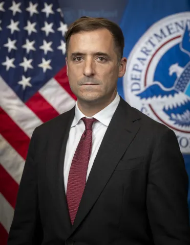 Caption: Joseph N. Mazzara Official Portrait at DHS Headquarters (Photo by Mikaela McGee)