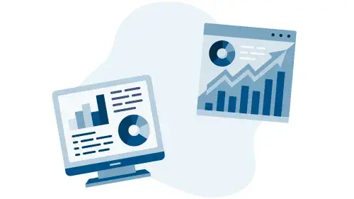 Pictograph displaying statistics illustration