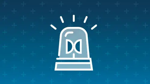 icon of emergency siren on plus sign background