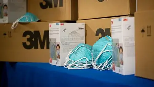 Siezed counterfeit protective masks