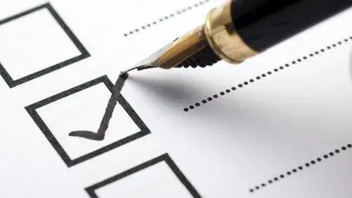 Checkbox form being filled out