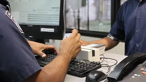 Person going through customs