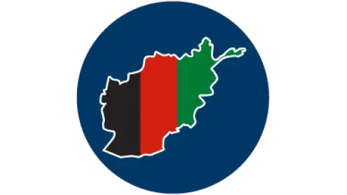 Colored in image of the map of Afghanistan