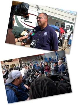Images of press events at DHS coordinated by OPA