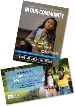 Images of public awareness campaigns coordinated by OPA Strat Comms