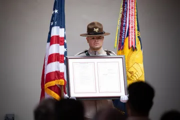 Caption: <p>Secretary Kristi Noem presented Customs and Border Protection (CBP) Agent Jorge Santiago and Agent Mark Lamphere with the Medal of Valor and Purple Cross awards.</p>