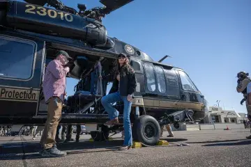 Caption: <p>Secretary Noem took an aerial tour to survey the southern border flying from Del Rio to Eagle Pass, TX. </p>